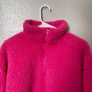 Hot Pink Fleece Quarter Zip